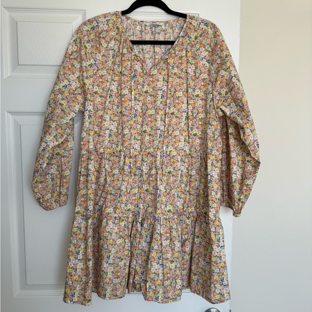 Only floral smock dress